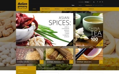 Asiatische Lebensmittel ZenCart Vorlage