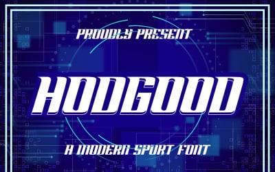 Hodgood a Modern Sport Font