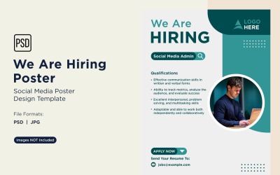 We are Hiring Poster Design Template 09