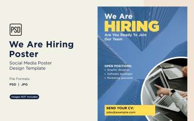 We are Hiring Poster Design Template 12