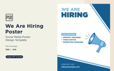 We are Hiring Poster Design Template 13