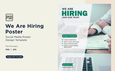 We are Hiring Poster Design Template 28