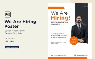 We are Hiring Poster Design Template 44