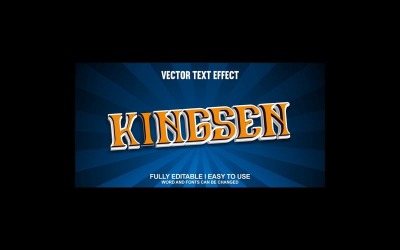 Effetto testo vettoriale 3D completamente modificabile Kingsen
