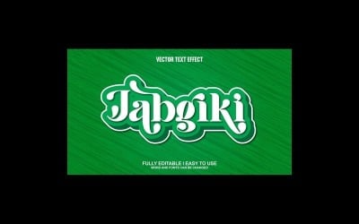 Jabgiki Fully Editable Vector 3D Text Effect