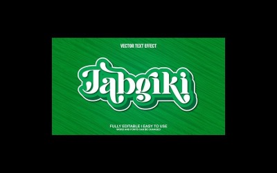Jabgiki helt redigerbar vektor 3D-texteffekt