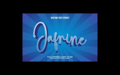 Jafrine Fully Editable Vector 3D Text Effect
