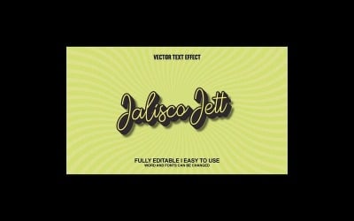 Jalisco Jett Fully Editable Vector 3D Text Effect