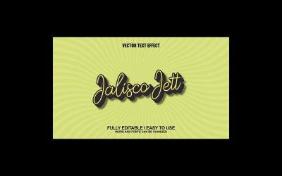 Jalisco Jett helt redigerbar vektor 3D-texteffekt