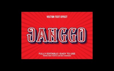 Janggo Fully Editable Vector 3D Text Effect