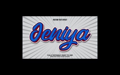 Jeniyo Fully Editable Vector 3D Text Effect