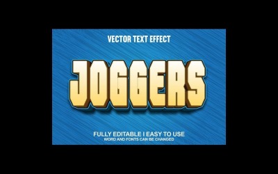 Joggare helt redigerbar vektor 3D-texteffekt