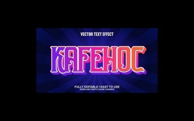 Kafehoc Fully Editable Vector 3D Text Effect