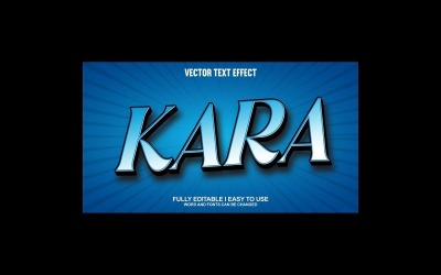 Kara Fully Editable Vector 3D Text Effect