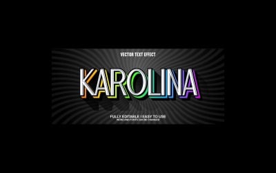 Karolina Fully Editable Vector 3D Text Effect