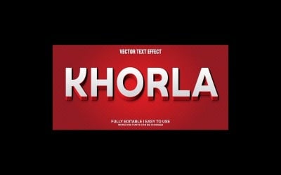 Khorla Fully Editable Vector 3D Text Effect