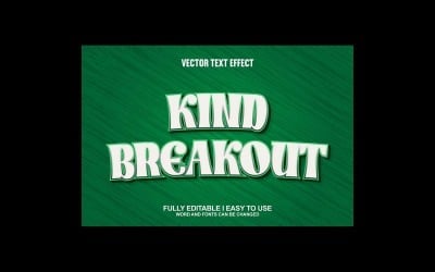 Kind Breakout Fully Editable Vector 3D Text Effect