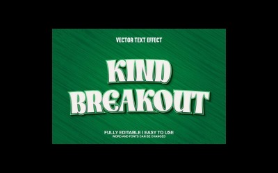 Kind Breakout Vollständig editierbarer Vektor-3D-Texteffekt