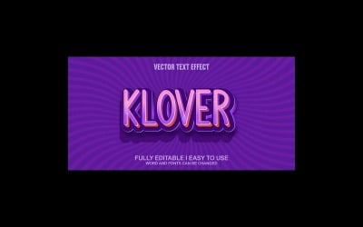 Klover Fully Editable Vector 3D Text Effect