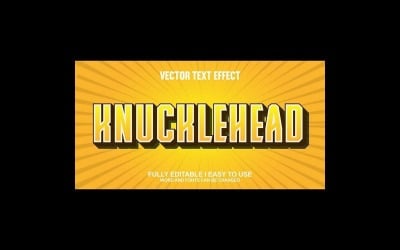 Knucklehead Fully Editable Vector 3D Text Effect