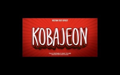 Kobajeon Fully Editable Vector 3D Text Effect