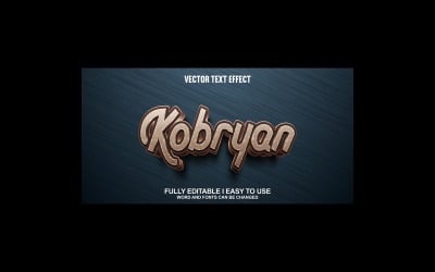Kobryan Fully Editable Vector 3D Text Effect