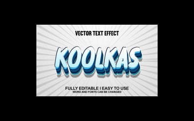 Koolkas Fully Editable Vector 3D Text Effect