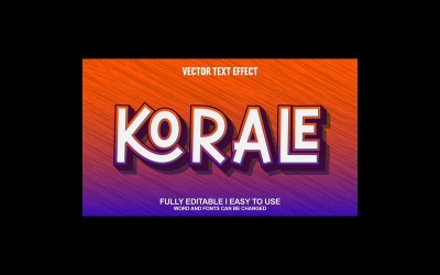 Korale Fully Editable Vector 3D Text Effect