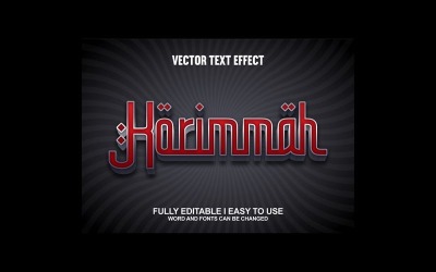 Korimmah Fully Editable Vector 3D Text Effect