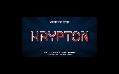 Krypton Fully Editable Vector 3D Text Effect