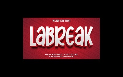 Labreak Fully Editable Vector 3D Text Effect