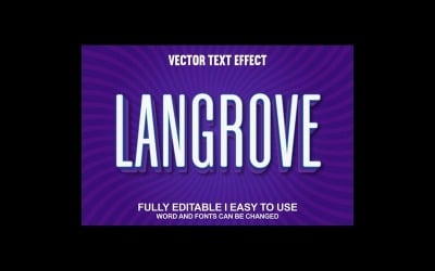 Langrove Fully Editable Vector 3D Text Effect