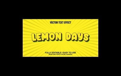 Lemondays Fully Editable Vector 3D Text Effect