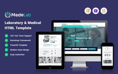 Medelab – Plantilla de sitio web para centro de investigación médica de laboratorio