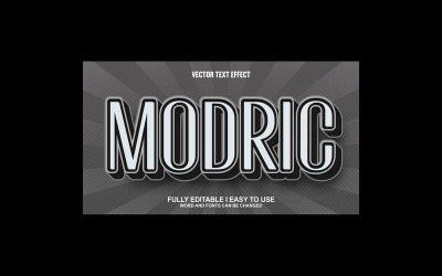 Effet de texte 3D vectoriel entièrement modifiable de Modric