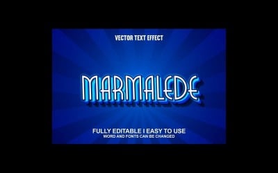Effet de texte vectoriel 3D entièrement modifiable Marmalede