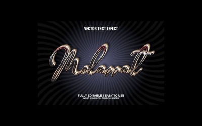 Effet de texte vectoriel 3D entièrement modifiable Melarrat