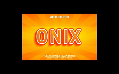 Effetto testo vettoriale 3D completamente modificabile Onix