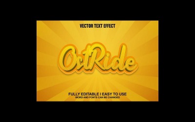 Effetto testo vettoriale 3D completamente modificabile Ostride