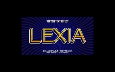 Lexia Fully Editable Vector 3D Text Effect