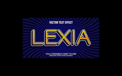 Lexia helt redigerbar vektor 3D-texteffekt
