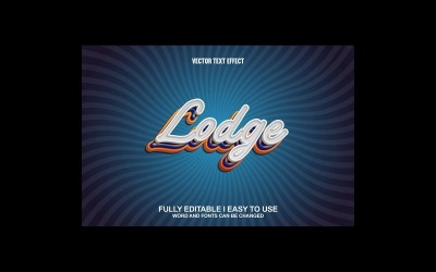 Lodge Fully Editable Vector 3D Text Effect