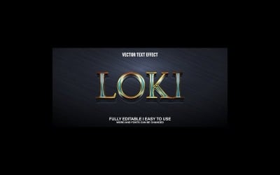 Loki Fully Editable Vector 3D Text Effect