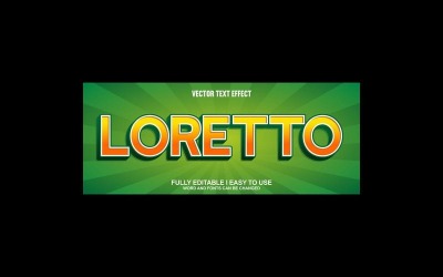 Loretto Fully Editable Vector 3D Text Effect