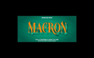 Macron Fully Editable Vector 3D Text Effect