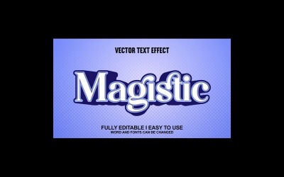 Magistic Fully Editable Vector 3D Text Effect