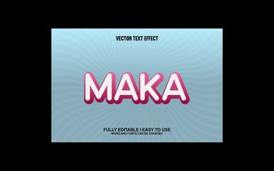 Maka Fully Editable Vector 3D Text Effect
