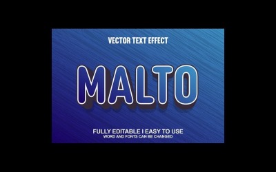 Malto Fully Editable Vector 3D Text Effect