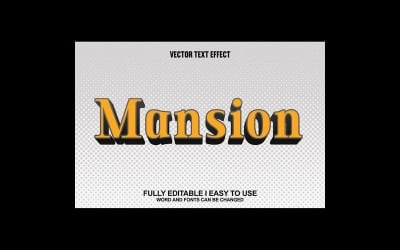 Mansion Fully Editable Vector 3D Text Effect