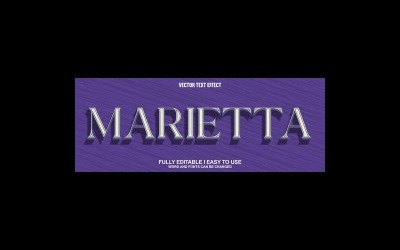 Marietta Fully Editable Vector 3D Text Effect